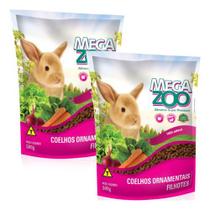 2 Alimento Extrusado Para Coelhos Filhotes 500g - Megazoo 2 Alimento Extrusado Para Coelhos Filhotes 500g - Megazoo