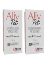 2 Aliv Pet 150 Mg Suplemento Alimentar para Cães Cachorro Cão Gatos 40 comprimidos Kit