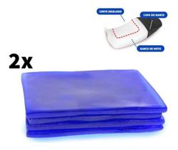 2 Almofada Gel Banco Moto 25x25x1cm Espessura Ortho Pauher