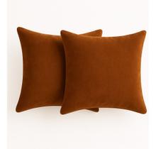 2 Almofadas Cheia Veludo Sala Sofa Quarto Decorativa 45x45 Terracota 2 Almofadas Cheia Veludo Sala Sofa Quarto Decorativa 45x45 Terracota