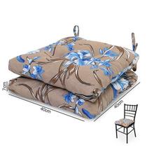 2 Almofadas para Assento de Cadeiras Orquídea Azul - Multidecor