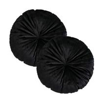 2 Almofadas Redondas Rendy em Veludo Várias Cores