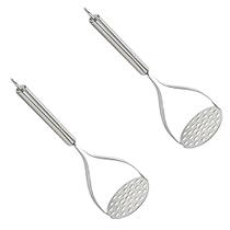 2 Amassador Espremedor De Batatas Purê Inox Cabo Reforçado 2 Amassador Espremedor De Batatas Purê Inox Cabo Reforçado