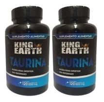 2 Aminoácido Taurina 120 Cápsulas - King Earth