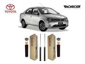 2 Amortecedor C/kit Traseiro Etios Sedan 2012 2013 2014 2015