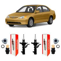 2 Amortecedor Com Kit Batente Dianteiro Civic 2004 2005 2006