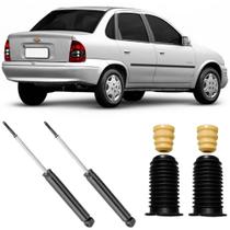 2 Amortecedor Corsa Classic Sedan 95 a 2012 Traseiro Nakata e Kit