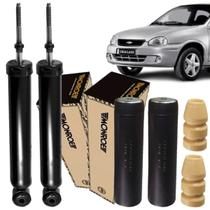 2 Amortecedor Corsa Novo Hatch Sedan até 2012 Traseiro + Kit