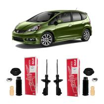 2 Amortecedor Kit Coxim Dianteiro Honda New Fit 2009 A 2014