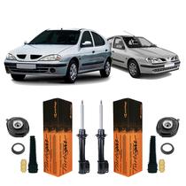 2 Amortecedor + Kit Suspensão Dianteira Megane 2003 2004 05