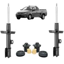2 Amortecedor Nakata Dianteiro + Kit Batente chevrolet Montana 2003 A 2010