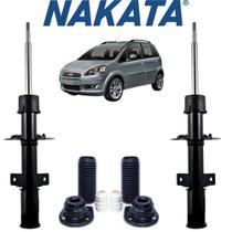 2 Amortecedor Nakata Fiat Idea Dianteiro + 2 Kit Batentes