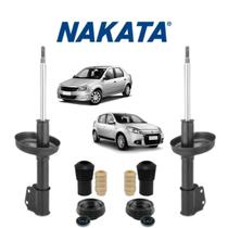 2 Amortecedor Nakata Logan + Kit Batente Dianteiro 2007 A 2013 2 Amortecedor Nakata Logan + Kit Batente Dianteiro 2007 A 2013