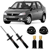 2 Amortecedor Renault Logan 2008 a 2013 Dianteiro Cofap Turbogás e Kit