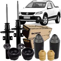 2 Amortecedor Saveiro G5 G6 G7 Dianteiro Monroe + Kits Axios