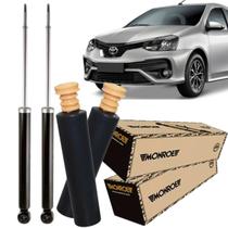 2 Amortecedor Traseiro Toyota Etios Monroe + Coifa + Batente