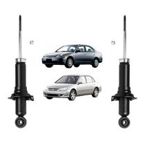 2 Amortecedores Pressurizados Traseiros Kayaba Esquerdo + Direito Civic Sedan 2001 A 2006