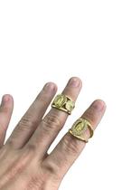 2 Aneis Feminino Nossa Senhora de Aparecida - Banhado a Ouro 18k