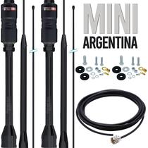 2 Antena Base Embutida Black Px Mini Argentina 200w 1,07m + Cabo 5,5m