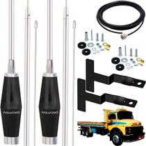 2 Antena Inox 1,40m Alongador 60cm Cabo 5,5m Mb Cara Preta Parafusos Anti-Furto 2 Antena Inox 1,40m Alongador 60cm Cabo 5,5m Mb Cara Preta Parafusos Anti-Furto