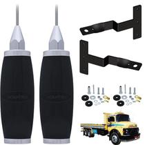 2 Antena Móvel PX 2,70 Metros Marinox Radio Amador B-2003p + Suporte Mercedes Benz Antigo Carona e Motorista + Parafusos Anti-Furto