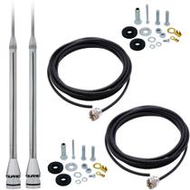 2 Antena Móvel PX 2,70 Metros Prolongador 60CM Pl-2004 + 2 Cabo Coaxial 5,5 Metros B-3001 + 2 Kit de Parafusos Anti-Furto 2 Antena Móvel PX 2,70 Metros Prolongador 60CM Pl-2004 + 2 Cabo Coaxial 5,5 Metros B-3001 + 2 Kit de Parafusos Anti-Furto
