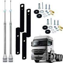 2 Antena Móvel Px Inox 2,70 metros Alongador 60cm Parafusos Anti-Furto Suporte Traseiro Mercedes Benz Axor 2 Antena Móvel Px Inox 2,70 metros Alongador 60cm Parafusos Anti-Furto Suporte Traseiro Mercedes Benz Axor