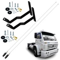 2 Antena Móvel Px Inox Mini Maria Mole 1,40 metros + Suporte Dianteiro Volkswagen Worker Titan + Parafusos Anti-Furto 2 Antena Móvel Px Inox Mini Maria Mole 1,40 metros + Suporte Dianteiro Volkswagen Worker Titan + Parafusos Anti-Furto
