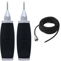 2 Antena Px Caminhão Marinox 2,7mt B2003p Cabo 5,5mts B-3001