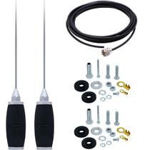 2 Antena Px Marinox Mini Maria Mole B-2005p 1,4 metros + Cabo Coaxial 5,5 metros