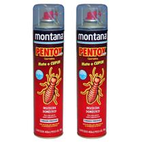 2 Anti Cupim E Brocas Pentox Spray Base Agua 400ml Montana