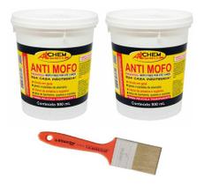 2 Anti Mofo Preventivo 900ml Sem Mofo 3 Anos + Trincha Pincel 2 Anti Mofo Preventivo 900ml Sem Mofo 3 Anos + Trincha Pincel