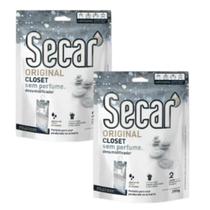 2 Antimofo Closet Secar Sem Perfume 250g Desumidificador Fungos Bactérias Mofo Mau Cheiro Umidade Lugares Fechado Prático De Usar