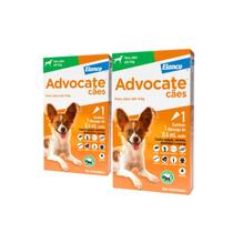 2 Antipulgas Advocate Elanco 1 Bisnaga 0,4mL Cães até 4kg Dose mensal Aplica após banho Verme do coração 2 Antipulgas Advocate Elanco 1 Bisnaga 0,4mL Cães até 4kg Dose mensal Aplica após banho Verme do coração