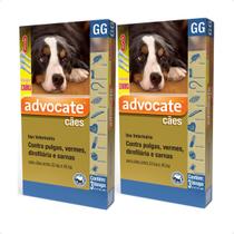 2 Antipulgas Kit Advocate Cães Entre 25 E 40kg 4,0ml C/ 6 Un