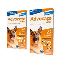 2 Antipulgas Kit Advocate Cães Entre 25 E 40kg 4,0ml C/ 6 Un