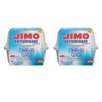 2 Aparelho Jimo Antiumidade Inodoro Com Refil 450g Elimina Umidade Mofo Bolor Mau Cheiro Ideal Para Ambientes Fechados Como Armarios Guarda Roupa