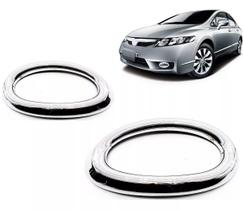 2 Aplique Aro Cromado Farol Milha New Civic G8 2009 10 2011 2 Aplique Aro Cromado Farol Milha New Civic G8 2009 10 2011