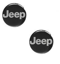 2 Apliques Emblema Adesivo Jeep Chave Aluminio