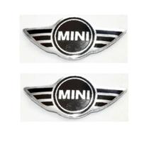 2 Apliques Emblema Adesivo Mini Cooper Chave Alumínio