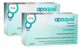 2 Apoquel 16 Mg Dermatite Anti Coceira Cães Cão 40 Comp Kit