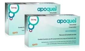 2 Apoquel anti coceira 3.6mg 40 Comprimidos paaraa Cachorro cão cães