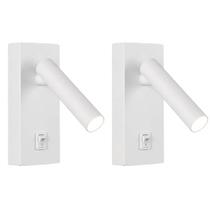 2 Arandela De Cabeceira Led Interruptor Foco Móvel Bet52