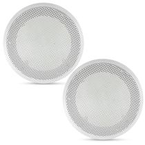 2 Arandelas P/ 6 Pol Som Ambiente Teto Gesso Pvc Embutir