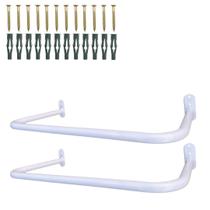 2 Araras 60cm Cabideiros De Parede Aço Reforçado Organizado Closet Loja 2 Araras 60cm Cabideiros De Parede Aço Reforçado Organizado Closet Loja