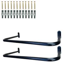 2 Araras 60cm Cabideiros De Parede Aço Reforçado Organizado Closet Loja 2 Araras 60cm Cabideiros De Parede Aço Reforçado Organizado Closet Loja