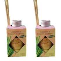 2 Aromatizador Ambiente Alecrim Capim-Cidreira Perfumador Vareta Difusor 100ml Luz Aroma - Envio Já