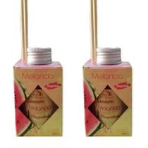 2 Aromatizador Ambiente de Melancia Perfumador Vareta 100ml Difusor Ar Marca Luz Aromas - Envio Já