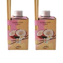 2 Aromatizador Ambiente Vanilla com Coco Difusor Vareta Perfume Casa Lar 280ml Luz Aroma - Envio Já 2 Aromatizador Ambiente Vanilla com Coco Difusor Vareta Perfume Casa Lar 280ml Luz Aroma - Envio Já