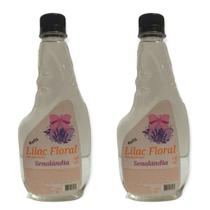 2 Aromatizador de Passar Roupa Lilac Floral Água de Cheiro 500ml Refil Marca Senalândia - Envio Já